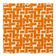 Illustration Orange Background Rectangles Pattern Banner And Sign 4  X 4  by Amaryn4rt