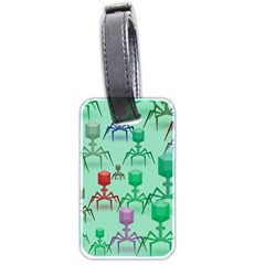 Bacteriophage Virus Army Luggage Tag (two Sides) by Amaryn4rt