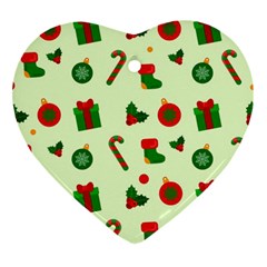 Illustration Festive Background Holiday Background Ornament (heart) by Amaryn4rt