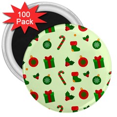 Illustration Festive Background Holiday Background 3  Magnets (100 Pack) by Amaryn4rt