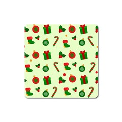 Illustration Festive Background Holiday Background Square Magnet by Amaryn4rt