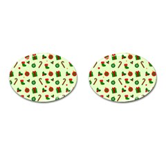 Illustration Festive Background Holiday Background Cufflinks (oval) by Amaryn4rt