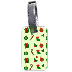 Illustration Festive Background Holiday Background Luggage Tag (two Sides) by Amaryn4rt