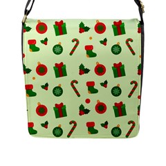 Illustration Festive Background Holiday Background Flap Closure Messenger Bag (l) by Amaryn4rt