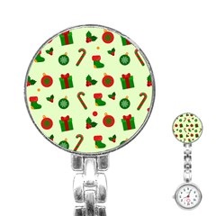 Illustration Festive Background Holiday Background Stainless Steel Nurses Watch by Amaryn4rt