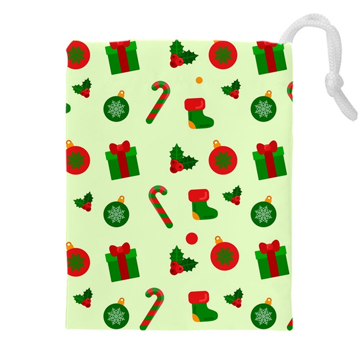 Illustration Festive Background Holiday Background Drawstring Pouch (5XL)