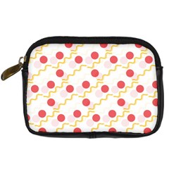 Illustration Abstract Line Pattern Dot Lines Decorative Digital Camera Leather Case by Amaryn4rt