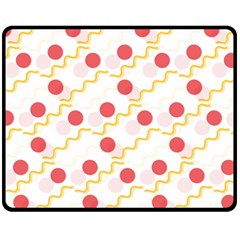 Illustration Abstract Line Pattern Dot Lines Decorative Double Sided Fleece Blanket (medium)  by Amaryn4rt