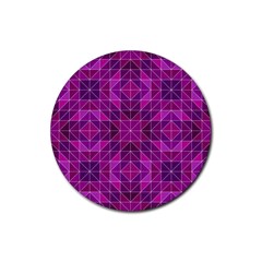 Purple-art Rubber Round Coaster (4 Pack) by nateshop