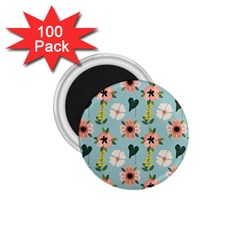 Illustration Flower White Pattern Floral 1 75  Magnets (100 Pack)  by Amaryn4rt