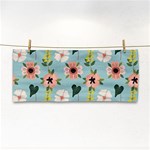 Illustration Flower White Pattern Floral Hand Towel Front