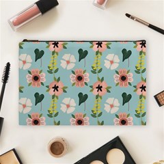 Illustration Flower White Pattern Floral Cosmetic Bag (large) by Amaryn4rt