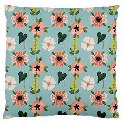 Illustration Flower White Pattern Floral Large Flano Cushion Case (two Sides) by Amaryn4rt