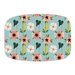 Illustration Flower White Pattern Floral Mini Square Pill Box by Amaryn4rt