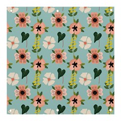 Illustration Flower White Pattern Floral Banner And Sign 3  X 3 