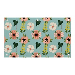 Illustration Flower White Pattern Floral Banner And Sign 5  X 3 