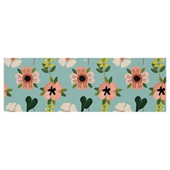 Illustration Flower White Pattern Floral Banner And Sign 12  X 4 