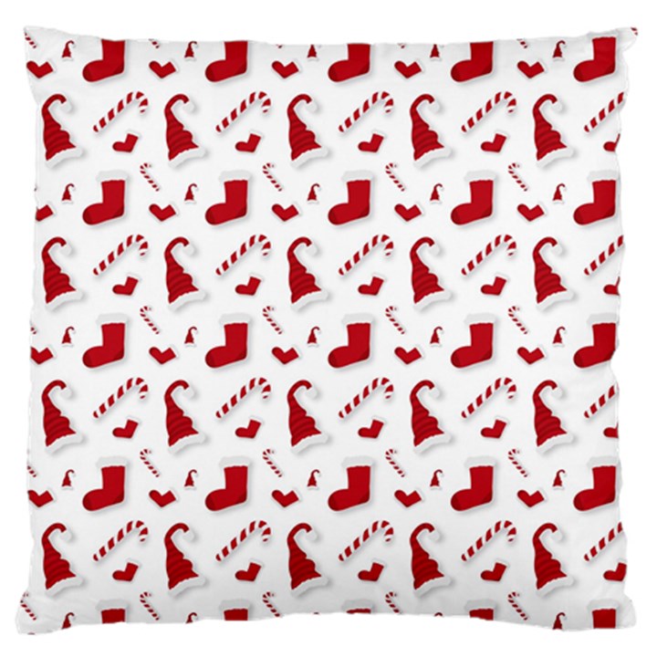 Christmas Template Advent Cap Large Flano Cushion Case (Two Sides)