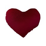 Red-draft Standard 16  Premium Flano Heart Shape Cushions Front