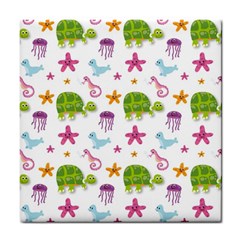 Turtles Animals Sea Life Tile Coaster by Amaryn4rt