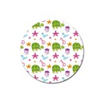 Turtles Animals Sea Life Magnet 3  (Round) Front