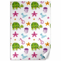 Turtles Animals Sea Life Canvas 12  X 18  by Amaryn4rt