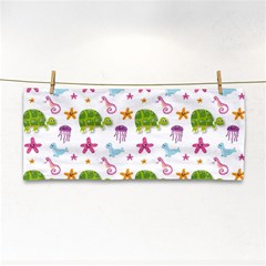 Turtles Animals Sea Life Hand Towel by Amaryn4rt