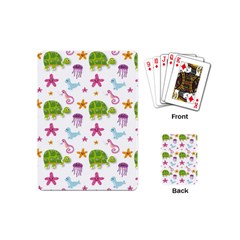 Turtles Animals Sea Life Playing Cards Single Design (mini) by Amaryn4rt