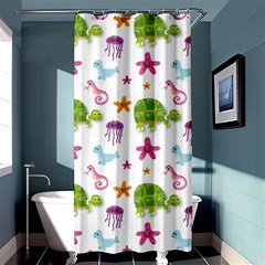 Turtles Animals Sea Life Shower Curtain 36  X 72  (stall)  by Amaryn4rt