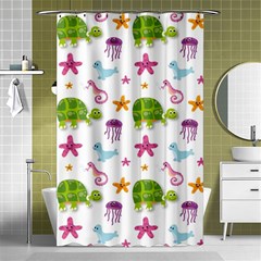 Turtles Animals Sea Life Shower Curtain 48  X 72  (small)  by Amaryn4rt