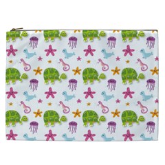 Turtles Animals Sea Life Cosmetic Bag (xxl) by Amaryn4rt