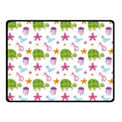 Turtles Animals Sea Life Double Sided Fleece Blanket (small)  by Amaryn4rt