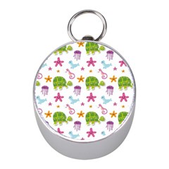 Turtles Animals Sea Life Mini Silver Compasses by Amaryn4rt