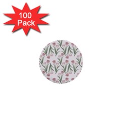 Illustration Flower Floral Design Pattern 1  Mini Buttons (100 Pack)  by Amaryn4rt