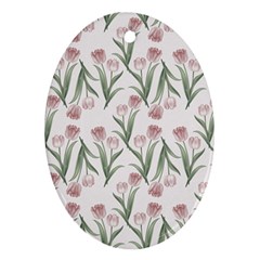 Illustration Flower Floral Design Pattern Oval Ornament (two Sides) by Amaryn4rt