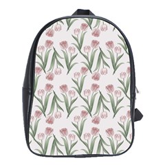 Illustration Flower Floral Design Pattern School Bag (large) by Amaryn4rt