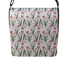 Illustration Flower Floral Design Pattern Flap Closure Messenger Bag (l) by Amaryn4rt