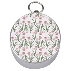 Illustration Flower Floral Design Pattern Silver Compasses by Amaryn4rt