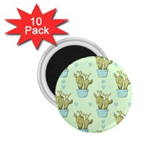 Background Pattern Green Cactus Flora 1 75  Magnets (10 Pack)  by Amaryn4rt