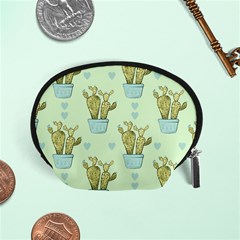 Background Pattern Green Cactus Flora Accessory Pouch (small) by Amaryn4rt