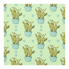 Background Pattern Green Cactus Flora Banner And Sign 3  X 3 