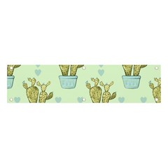 Background Pattern Green Cactus Flora Banner And Sign 4  X 1 