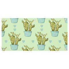 Background Pattern Green Cactus Flora Banner And Sign 4  X 2 