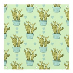 Background Pattern Green Cactus Flora Banner And Sign 4  X 4 