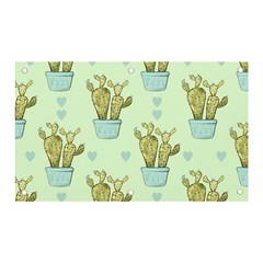 Background Pattern Green Cactus Flora Banner And Sign 5  X 3 