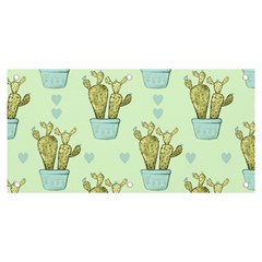 Background Pattern Green Cactus Flora Banner And Sign 6  X 3  by Amaryn4rt