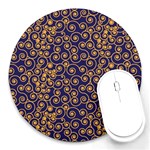 Pattern Illustration Spiral Pattern Texture Fractal Round Mousepads Front