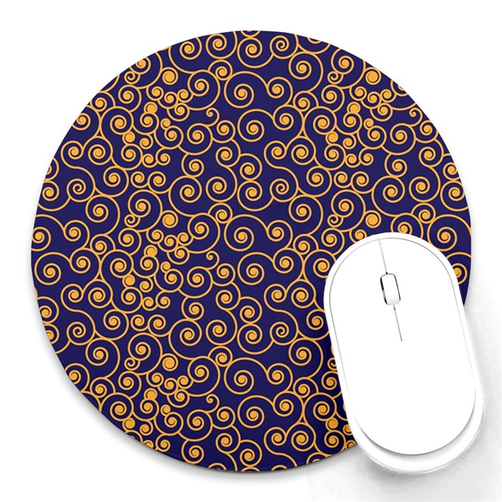 Pattern Illustration Spiral Pattern Texture Fractal Round Mousepads