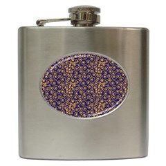 Pattern Illustration Spiral Pattern Texture Fractal Hip Flask (6 Oz) by Amaryn4rt