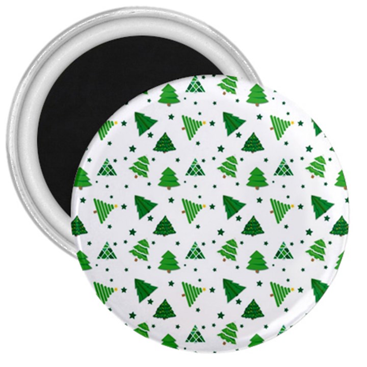 Christmas Trees Pattern Design Pattern 3  Magnets